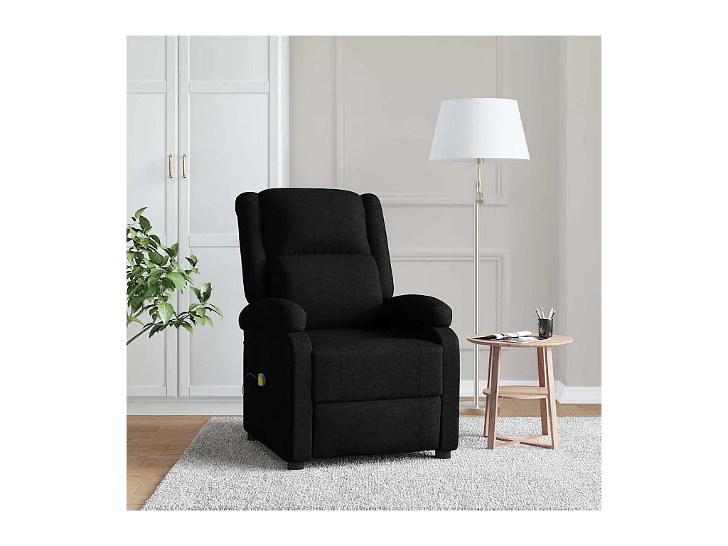 Fauteuil de massage Noir Tissu