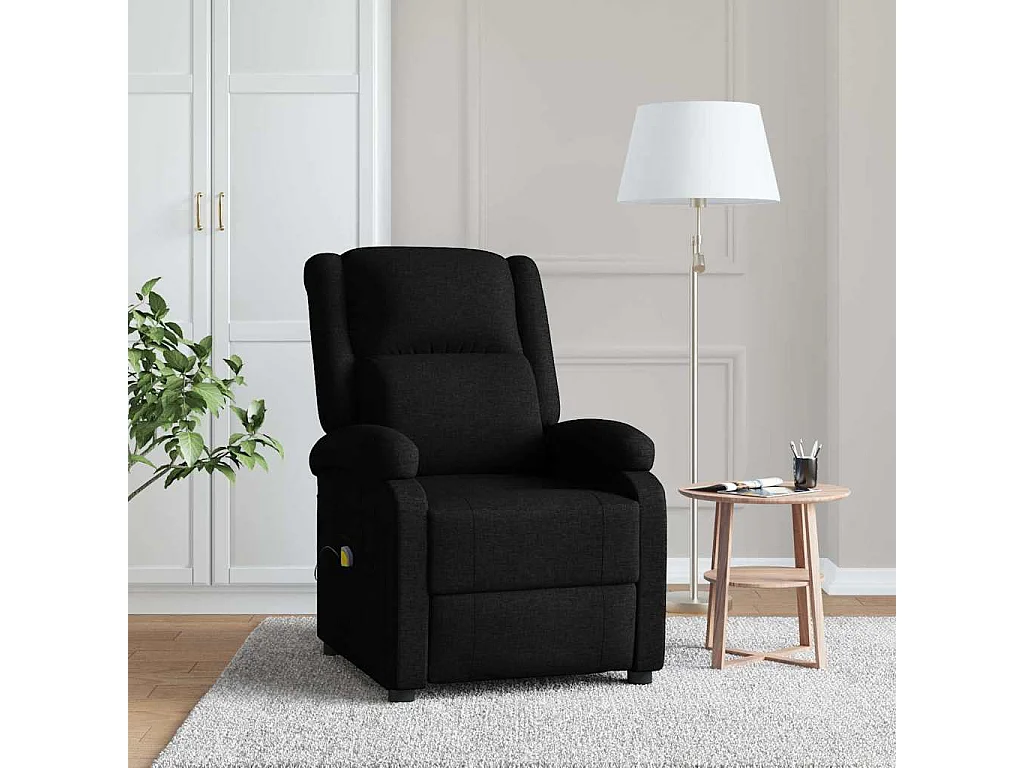 Fauteuil de massage Noir Tissu