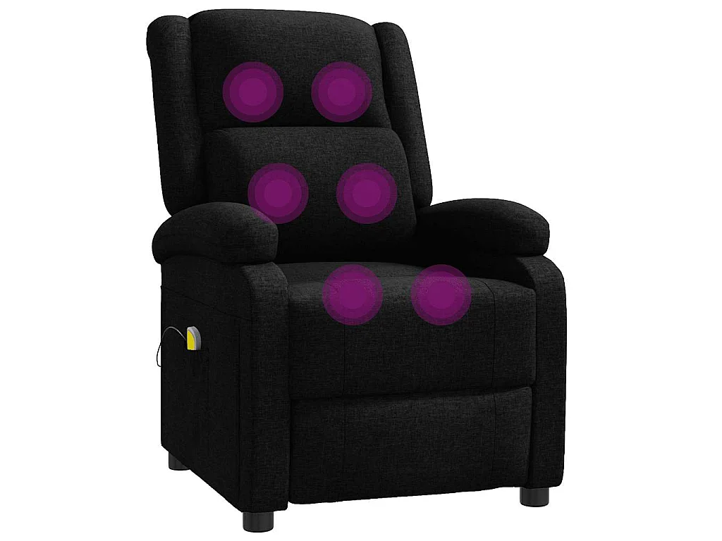 Fauteuil de massage Noir Tissu