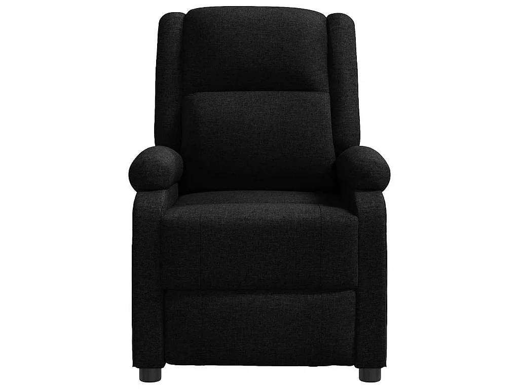 Ohrensessel mit Massagefunktion Schwarz Stoff