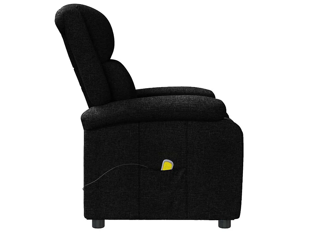 Ohrensessel mit Massagefunktion Schwarz Stoff