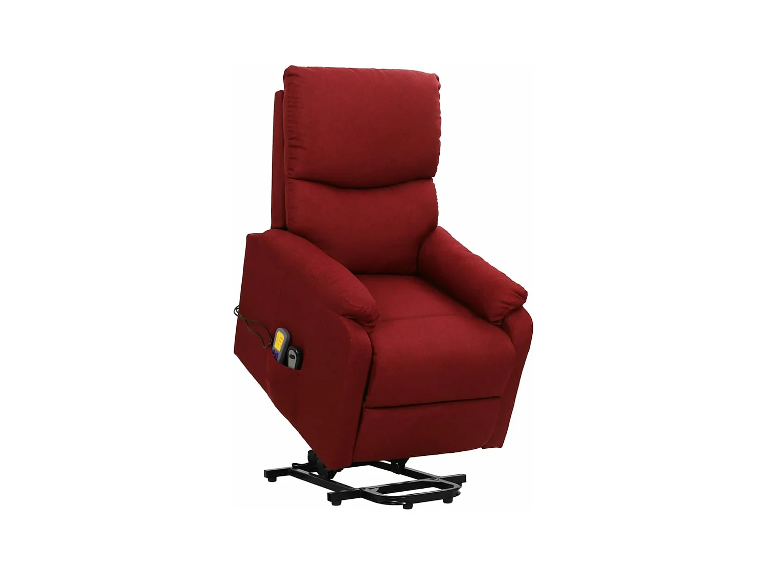 Poltrona elevatória de massagens tecido vermelho tinto