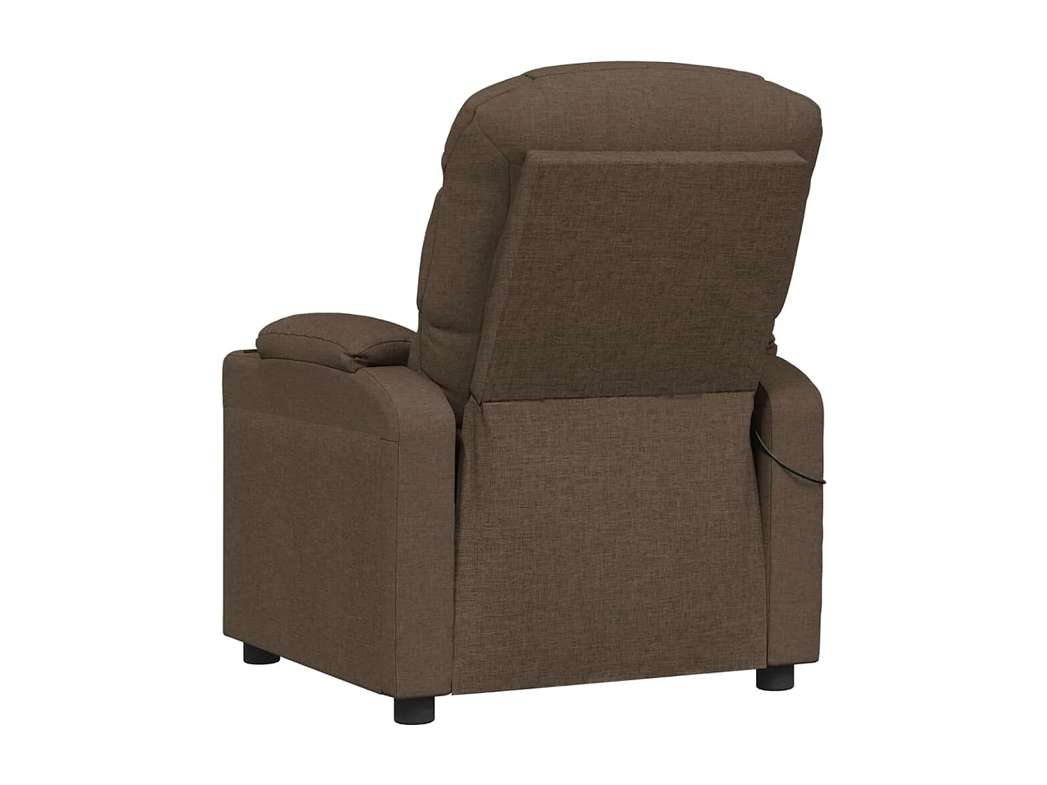 Poltrona de massagens reclinável tecido castanho