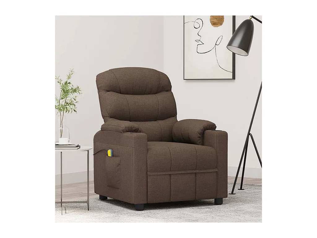 Fauteuil de massage Marron Tissu