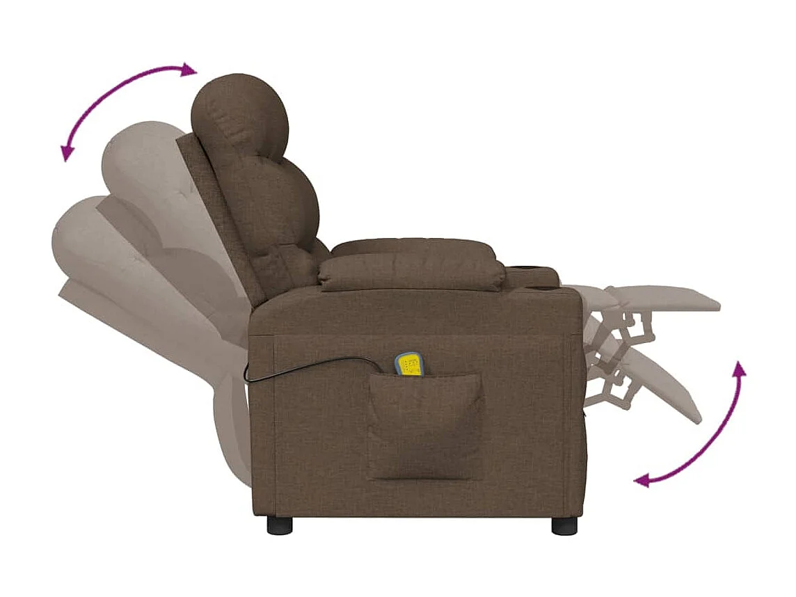 Fauteuil de massage Marron Tissu