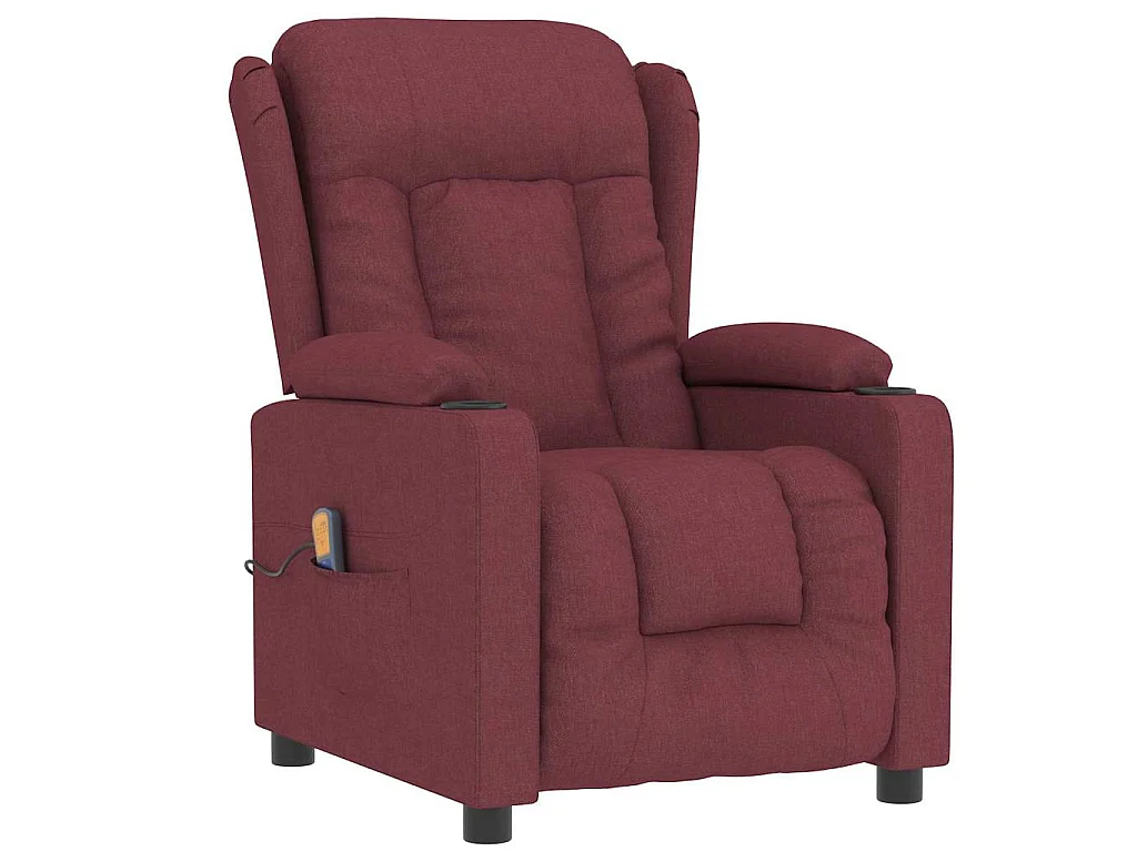 Fauteuil de massage Rouge bordeaux Tissu