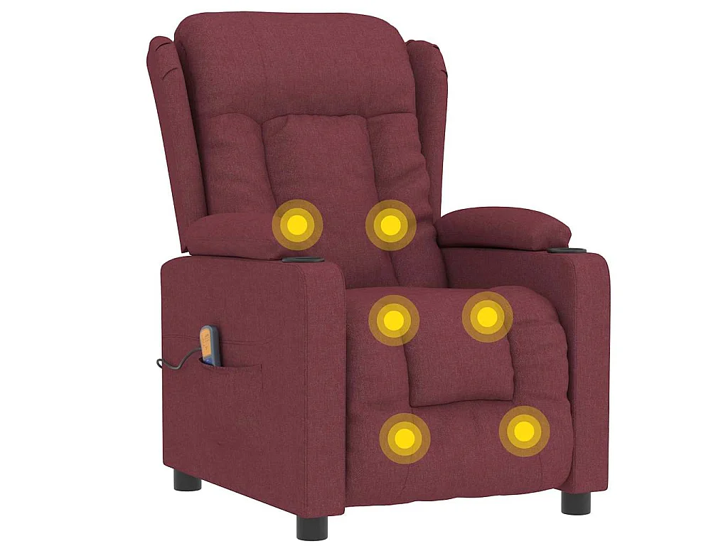 Fauteuil de massage Rouge bordeaux Tissu