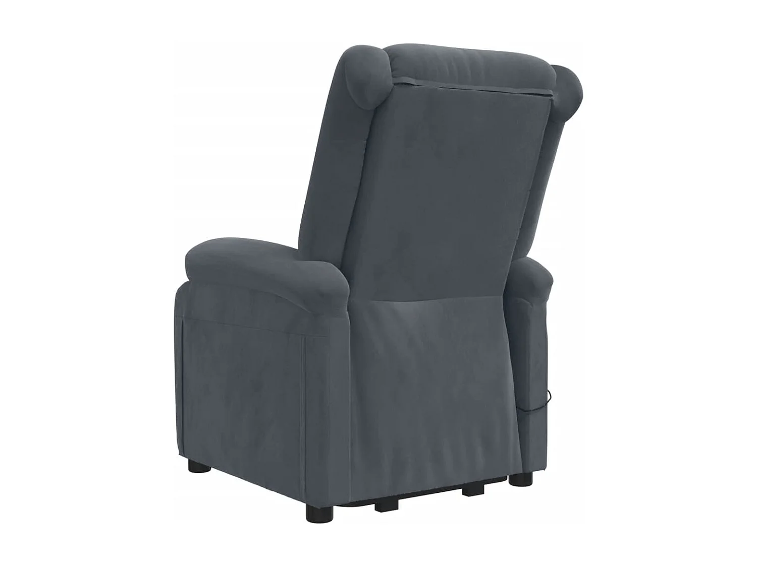 Fauteuil de massage Gris foncé Velours