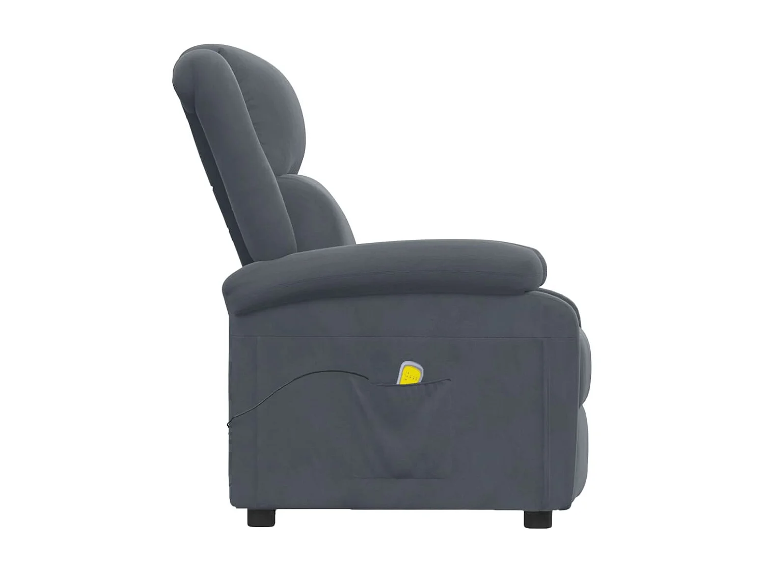 Fauteuil de massage Gris foncé velours