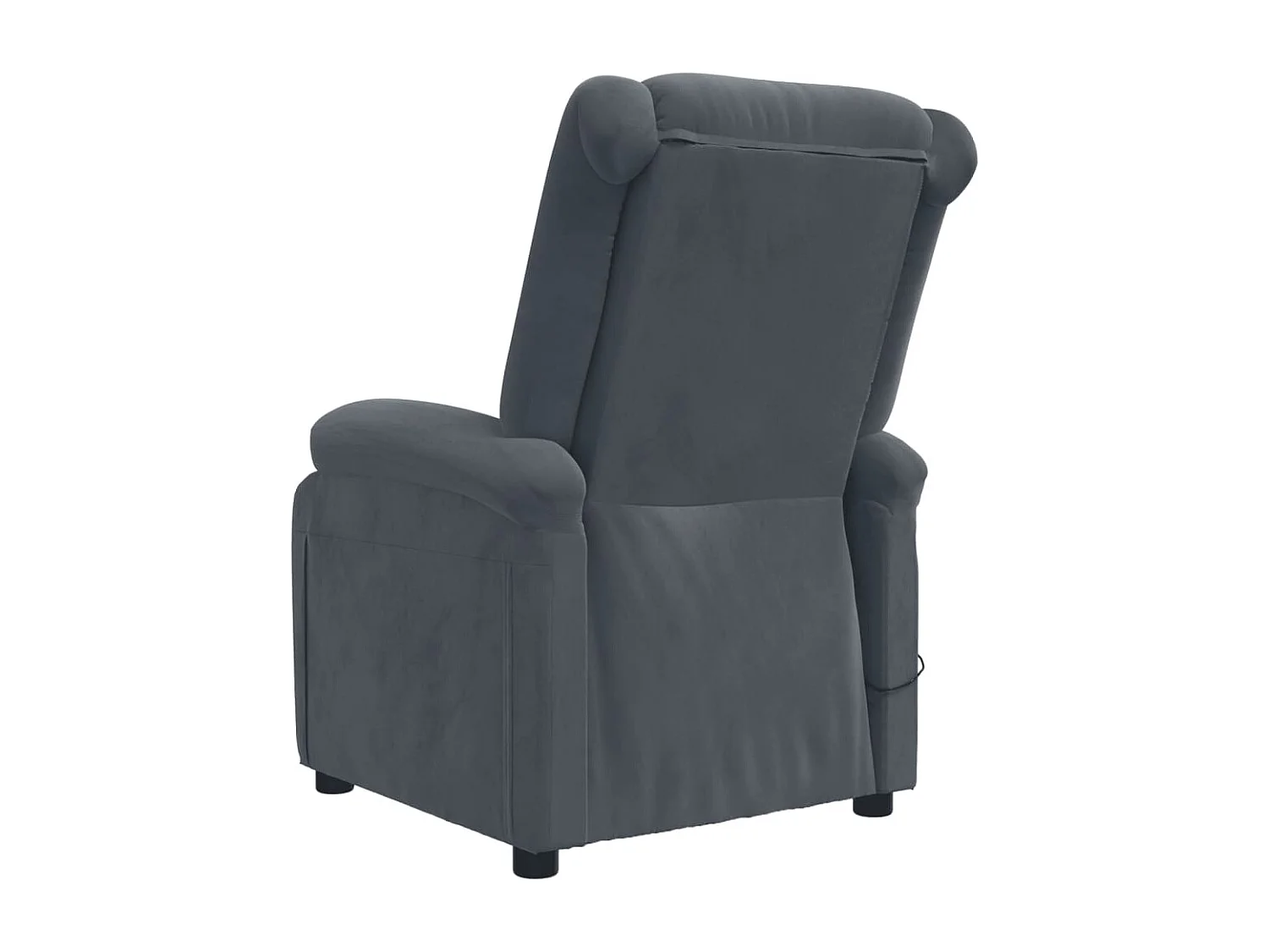 Fauteuil de massage Gris foncé velours