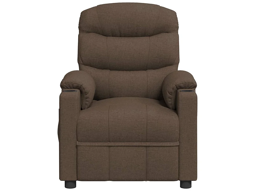 Poltrona Massaggiante Elettrica Marrone in Tessuto