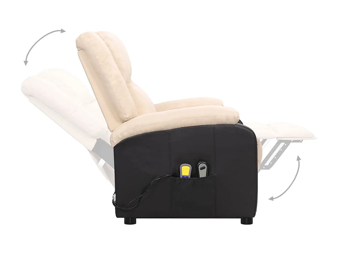 Fauteuil de massage Crème Tissu