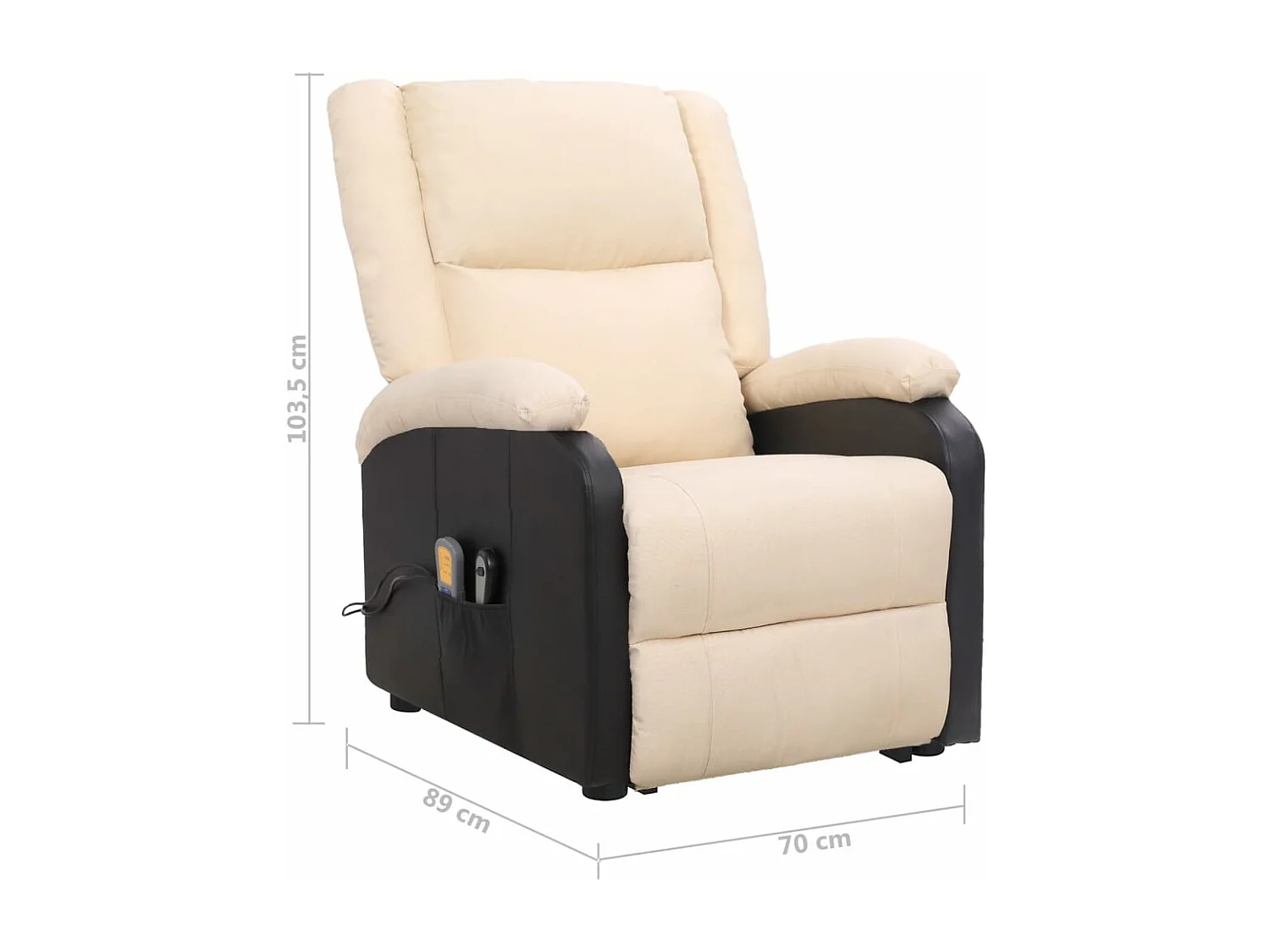 Fauteuil de massage Crème Tissu