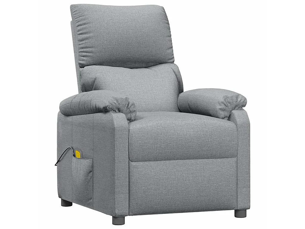 Massagestoel stof lichtgrijs