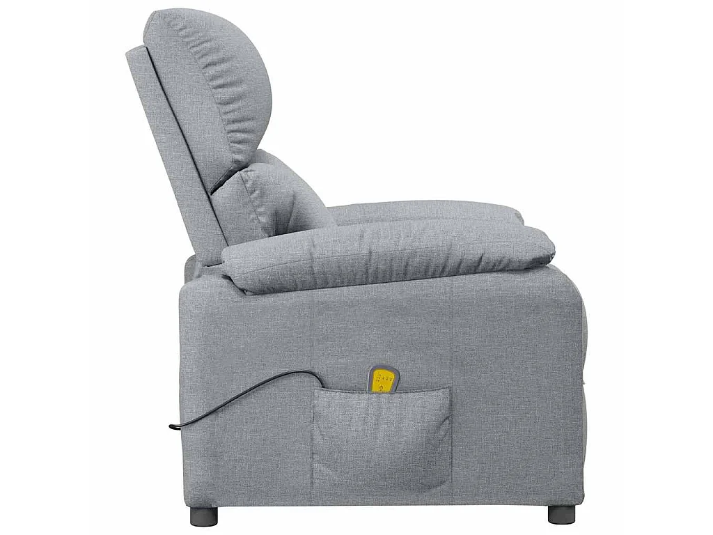 Massagestoel stof lichtgrijs