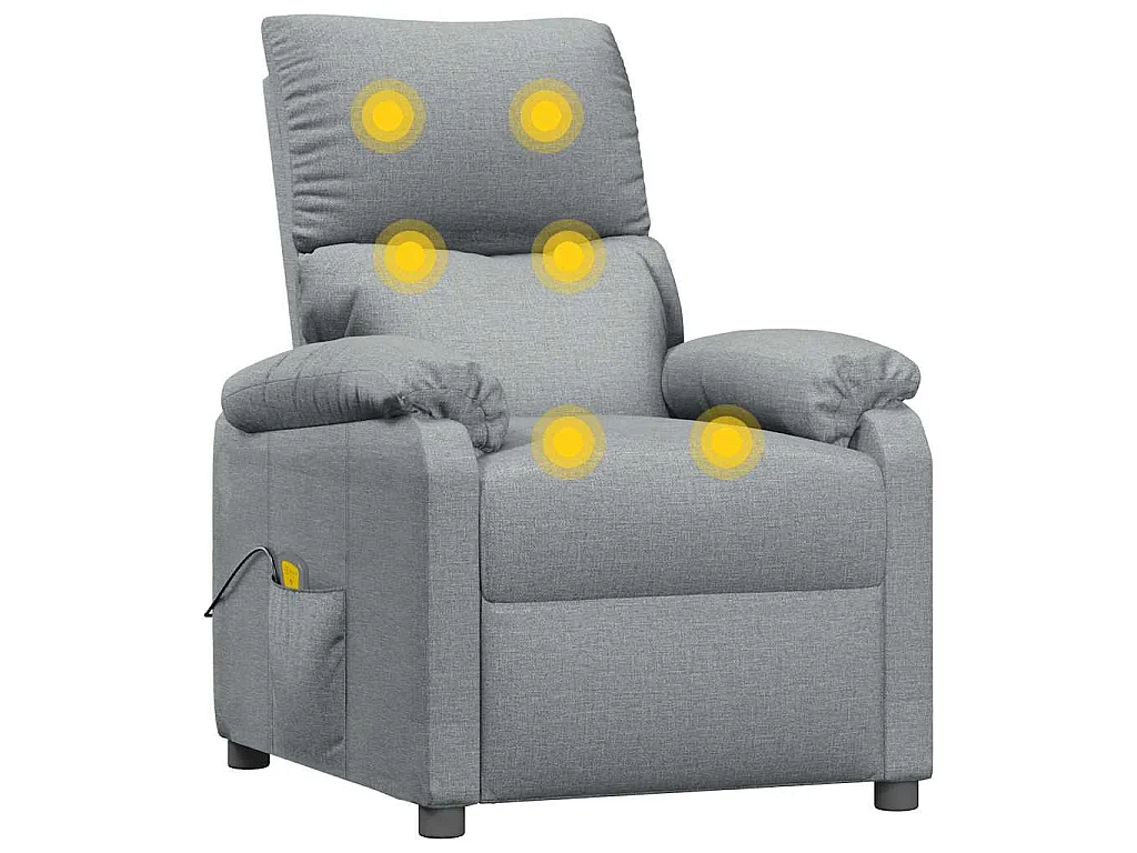 Massagestoel stof lichtgrijs