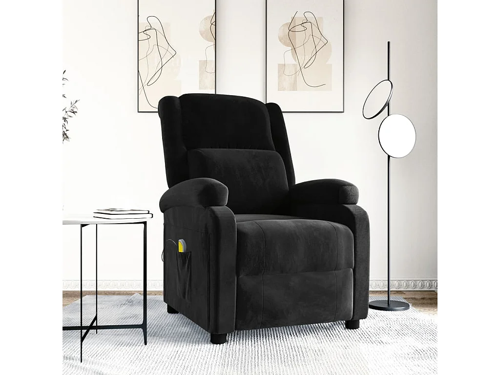 Massagesessel Schwarz Samt