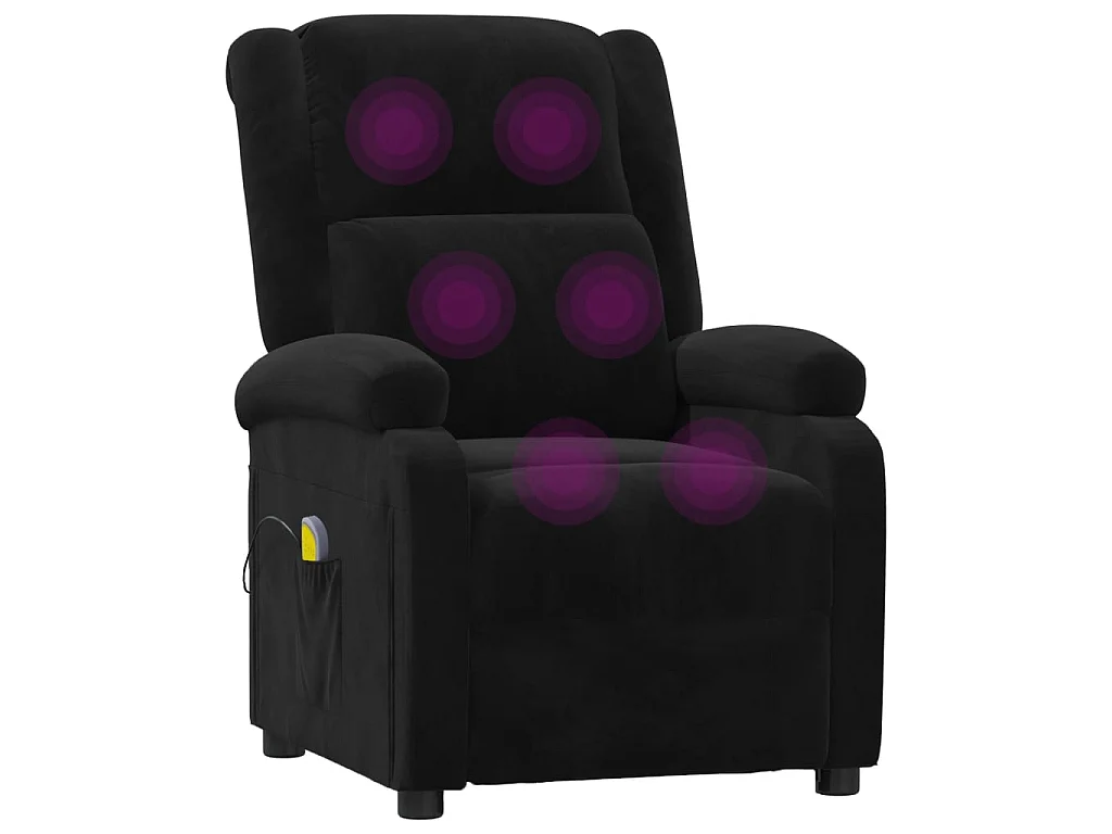 Massagesessel Schwarz Samt