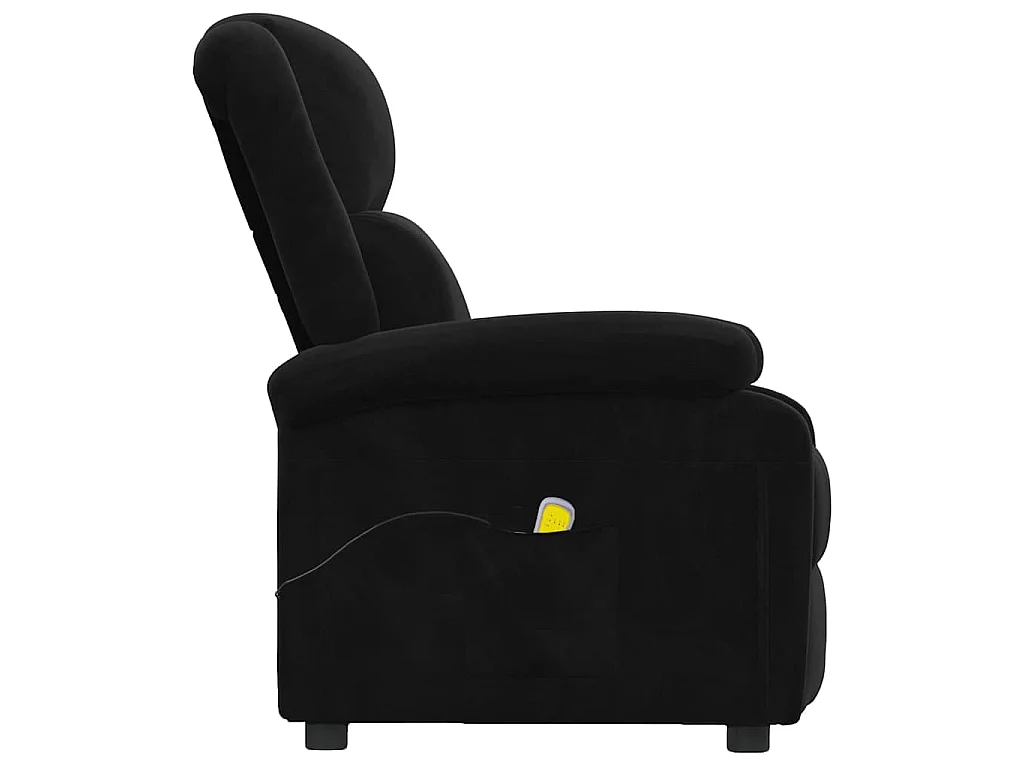 Sillón de masaje de terciopelo negro