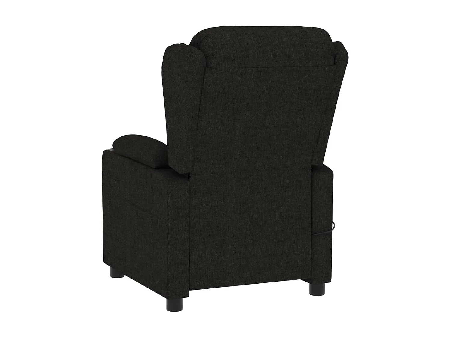 Fauteuil électrique de massage Noir Tissu