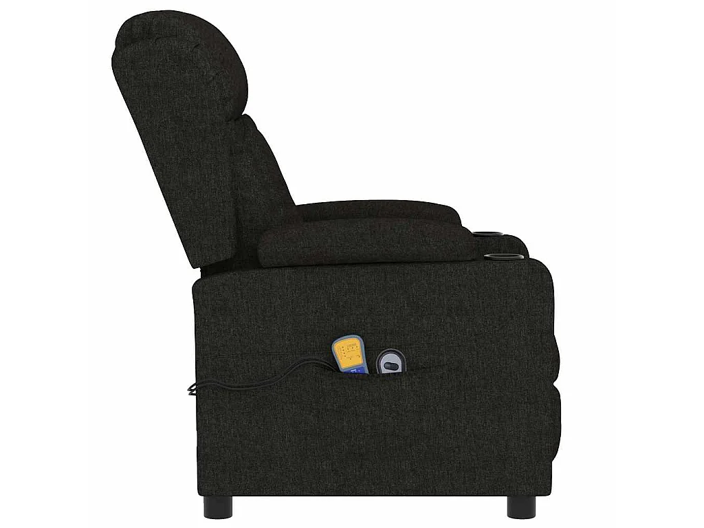 Massagesessel Elektrisch Schwarz Stoff