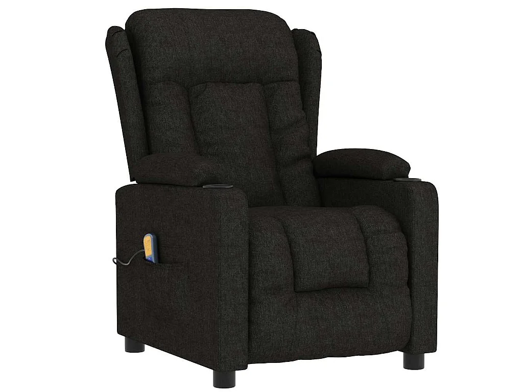 Fauteuil de massage Noir Tissu