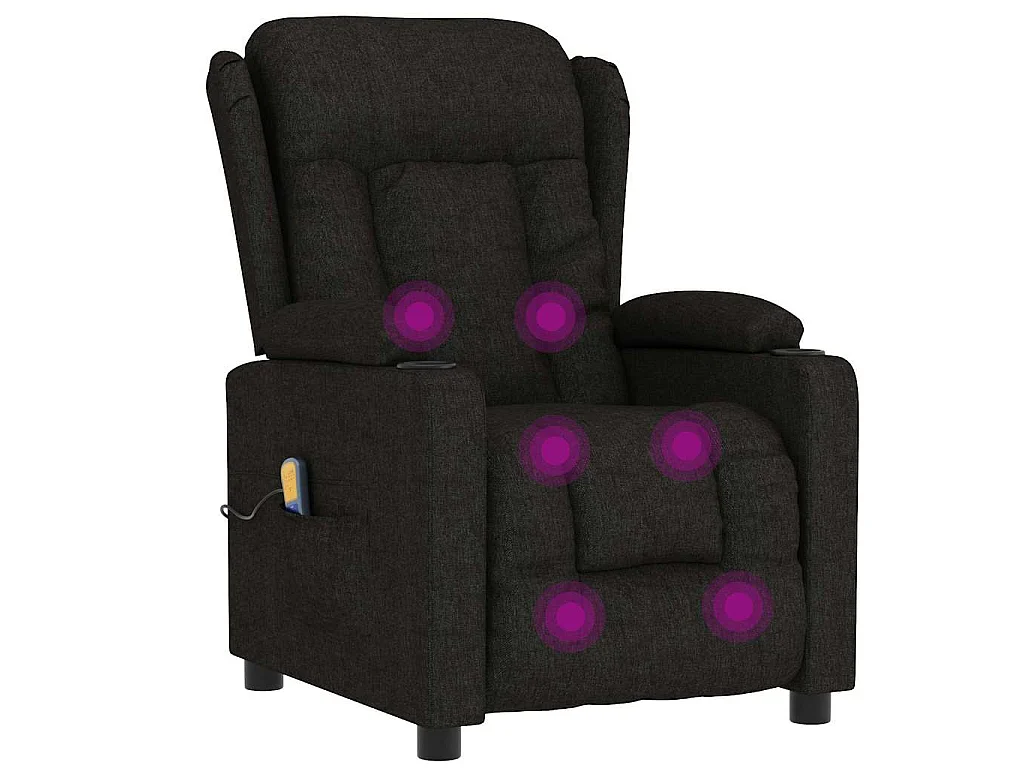Fauteuil de massage Noir Tissu