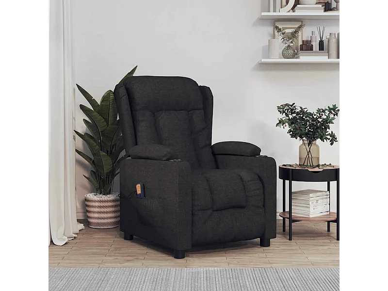 Fauteuil de massage Noir Tissu