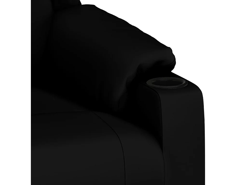 Fauteuil électrique de massage Noir Similicuir