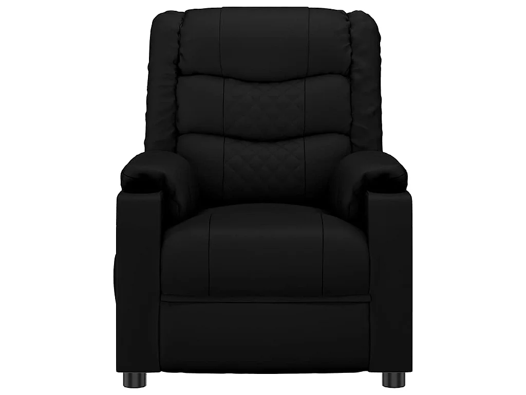 Fauteuil électrique de massage Noir Similicuir