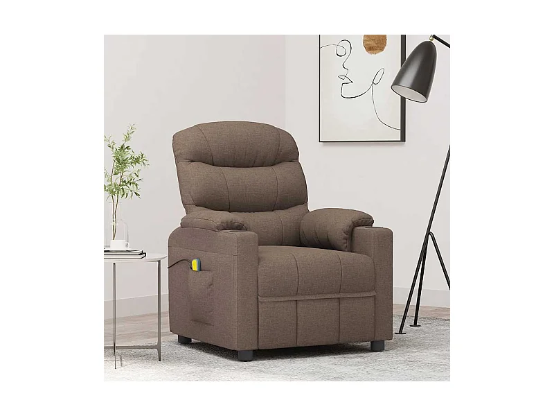 Fauteuil de massage Taupe Tissu