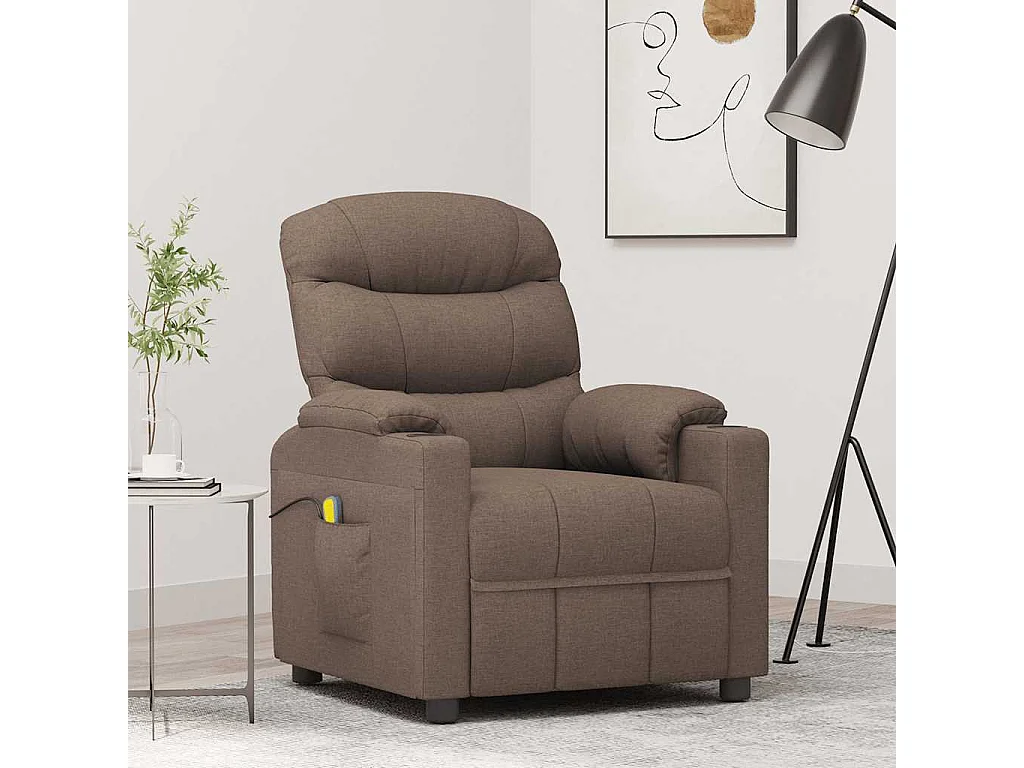 Fauteuil de massage Taupe Tissu