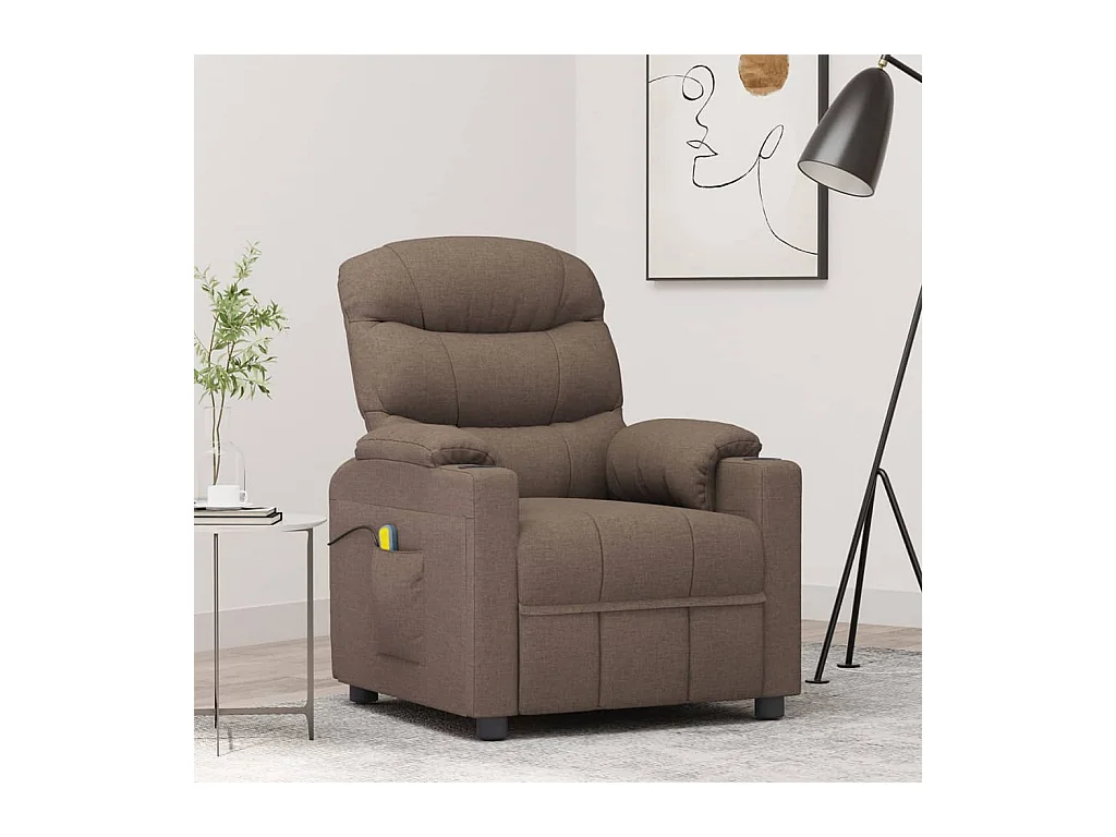 Fauteuil de massage Taupe Tissu