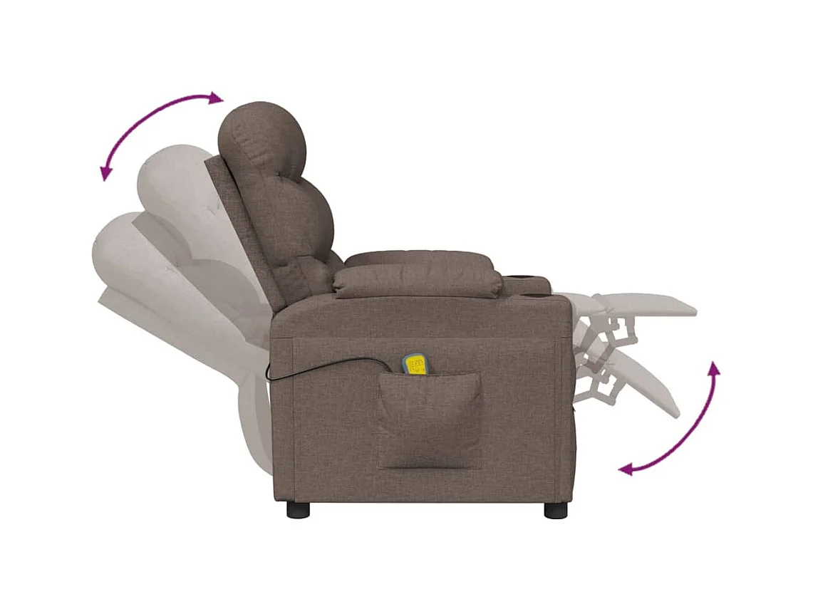 Massagestoel stof taupe