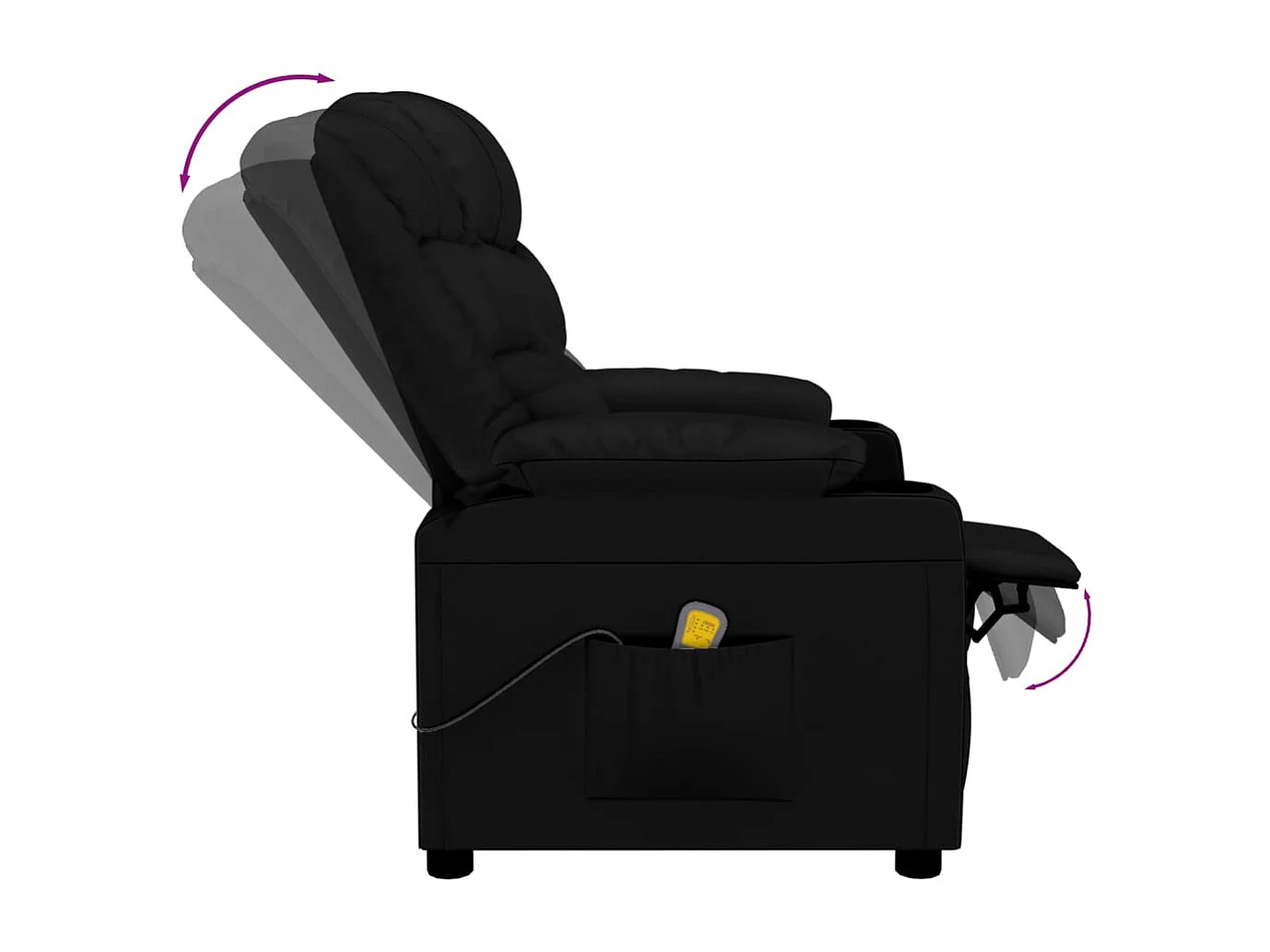 Fauteuil de massage Noir Similicuir