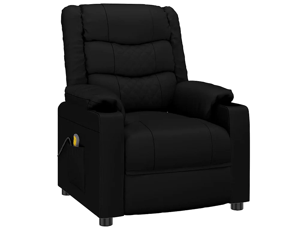 Massagestoel kunstleer zwart