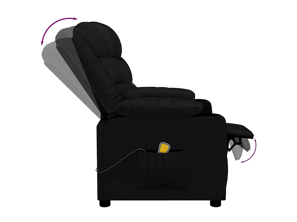 Massagestoel kunstleer zwart