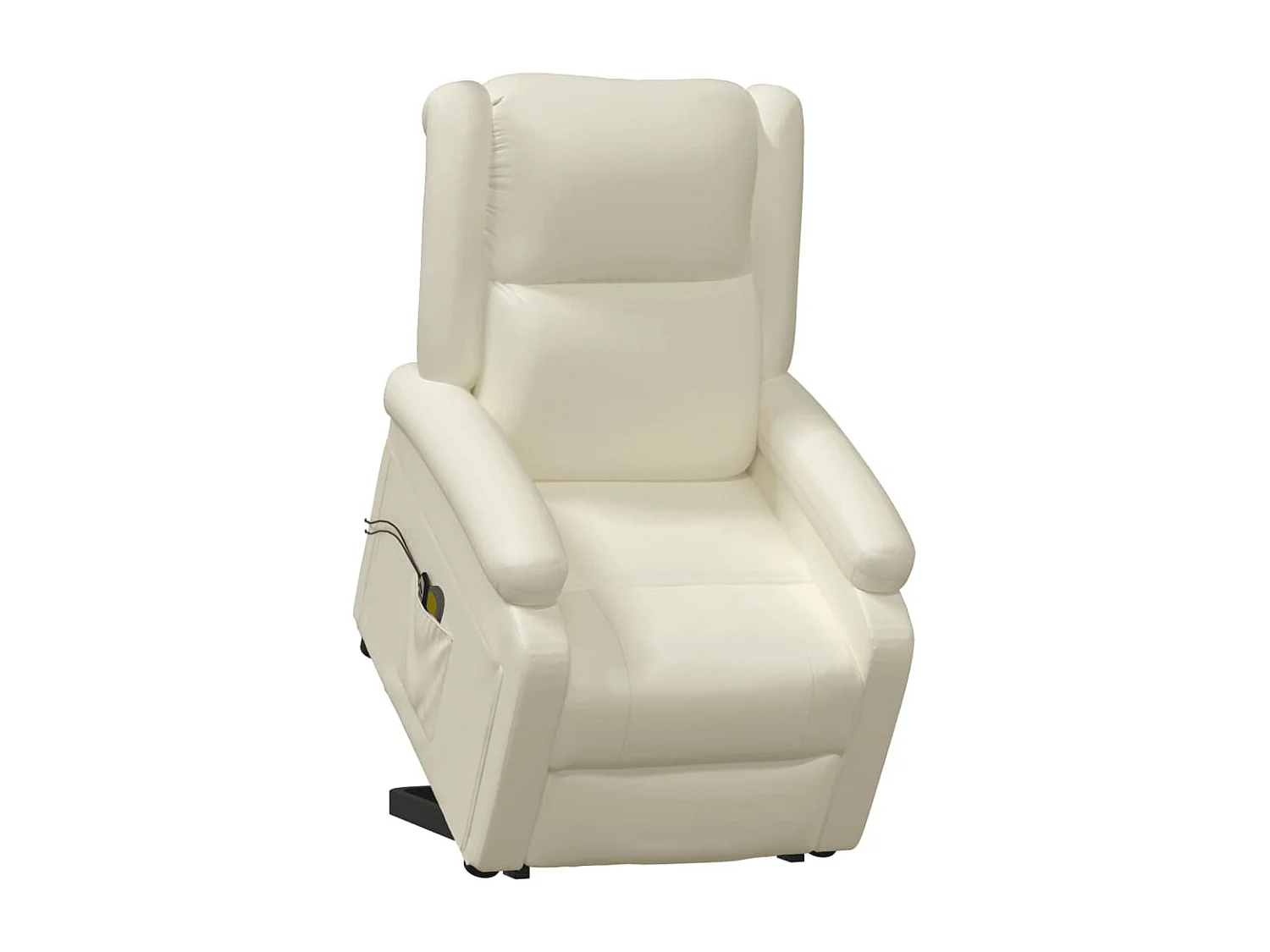 Massagesessel mit Aufstehhilfe Creme Kunstleder