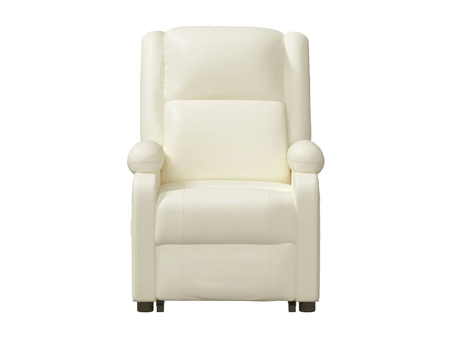 Massagesessel mit Aufstehhilfe Creme Kunstleder