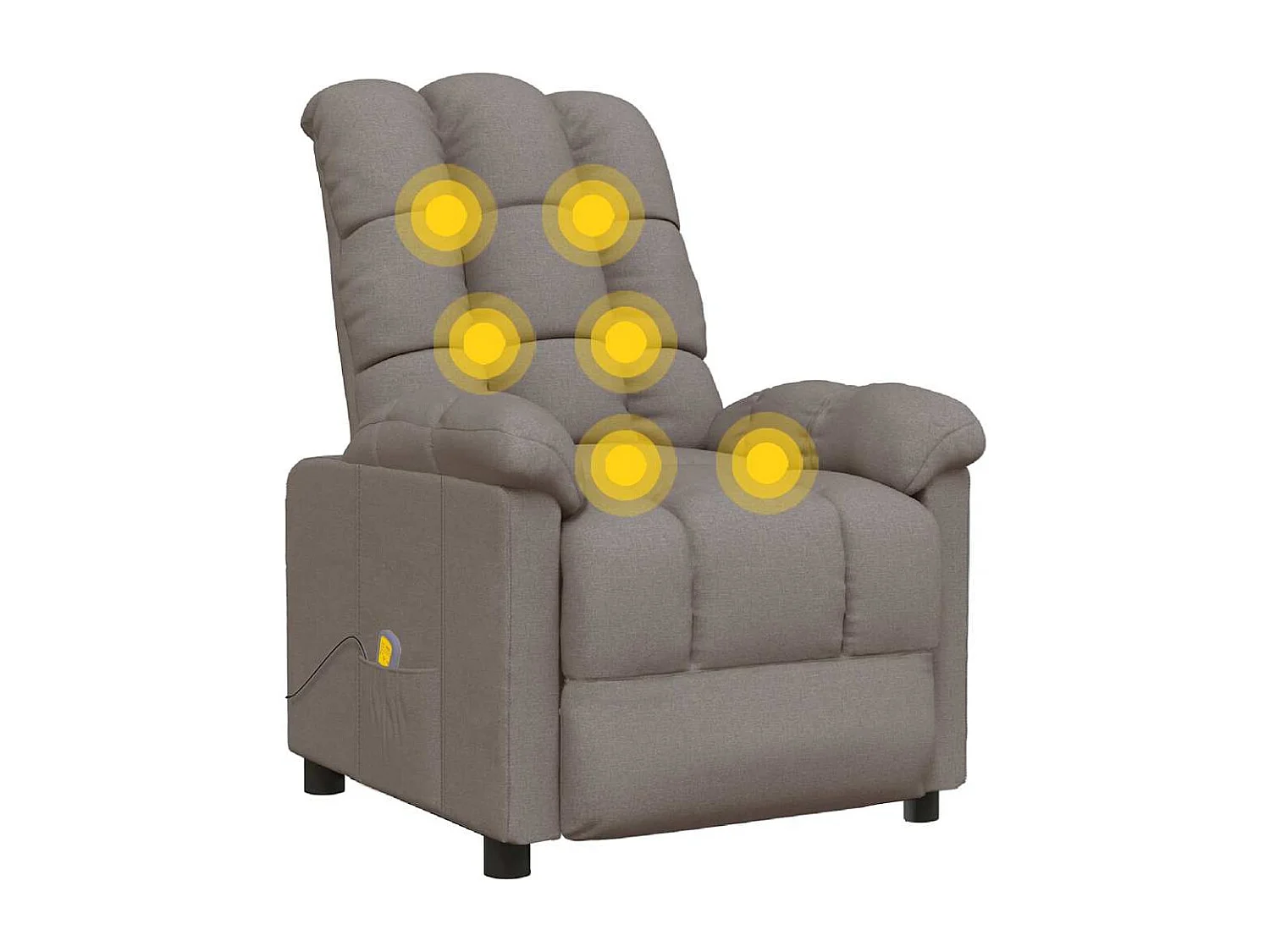 Massagesessel Taupe Stoff