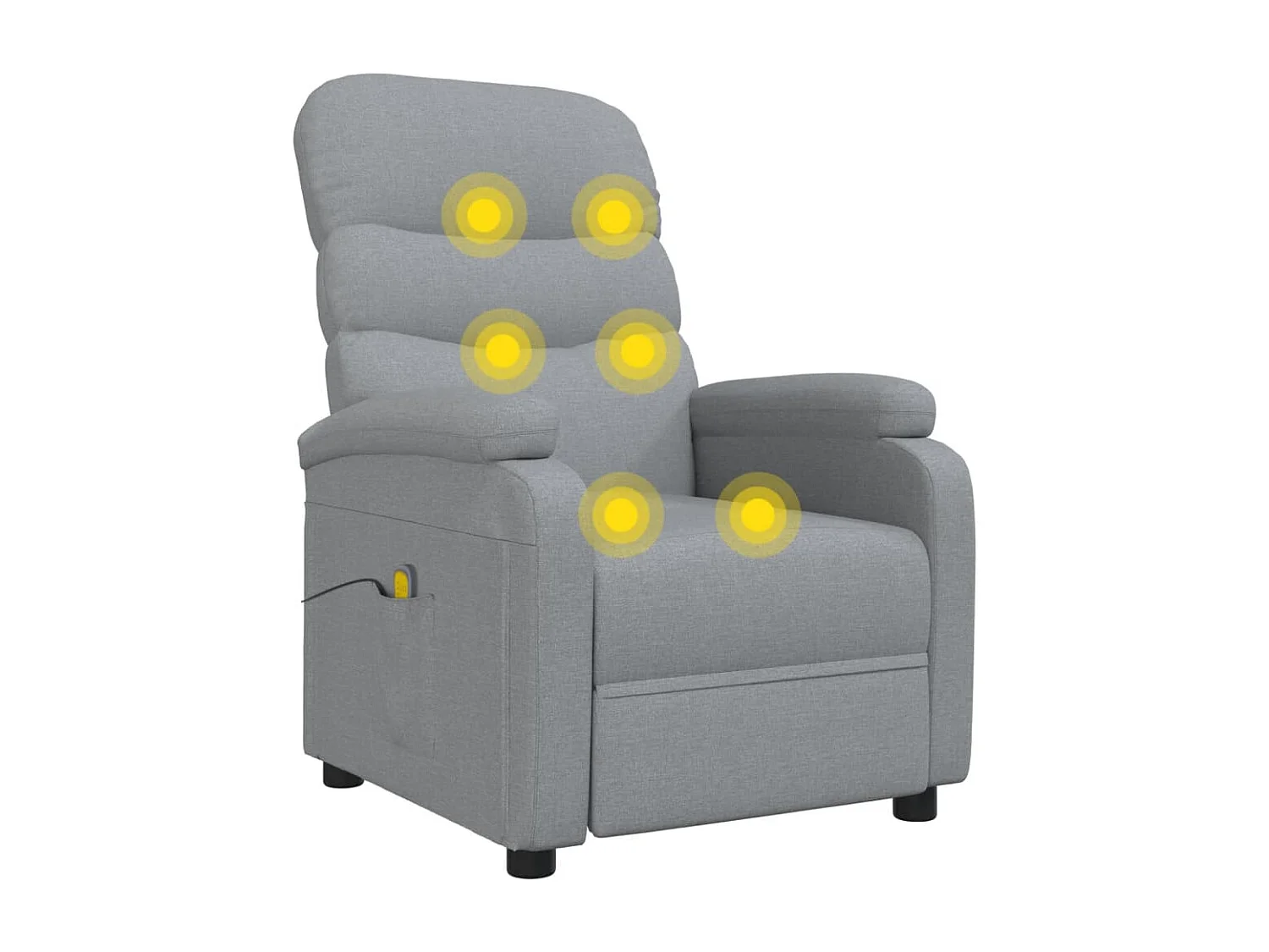 Massagestoel stof lichtgrijs