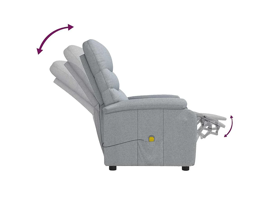 Fauteuil de massage Gris clair Tissu