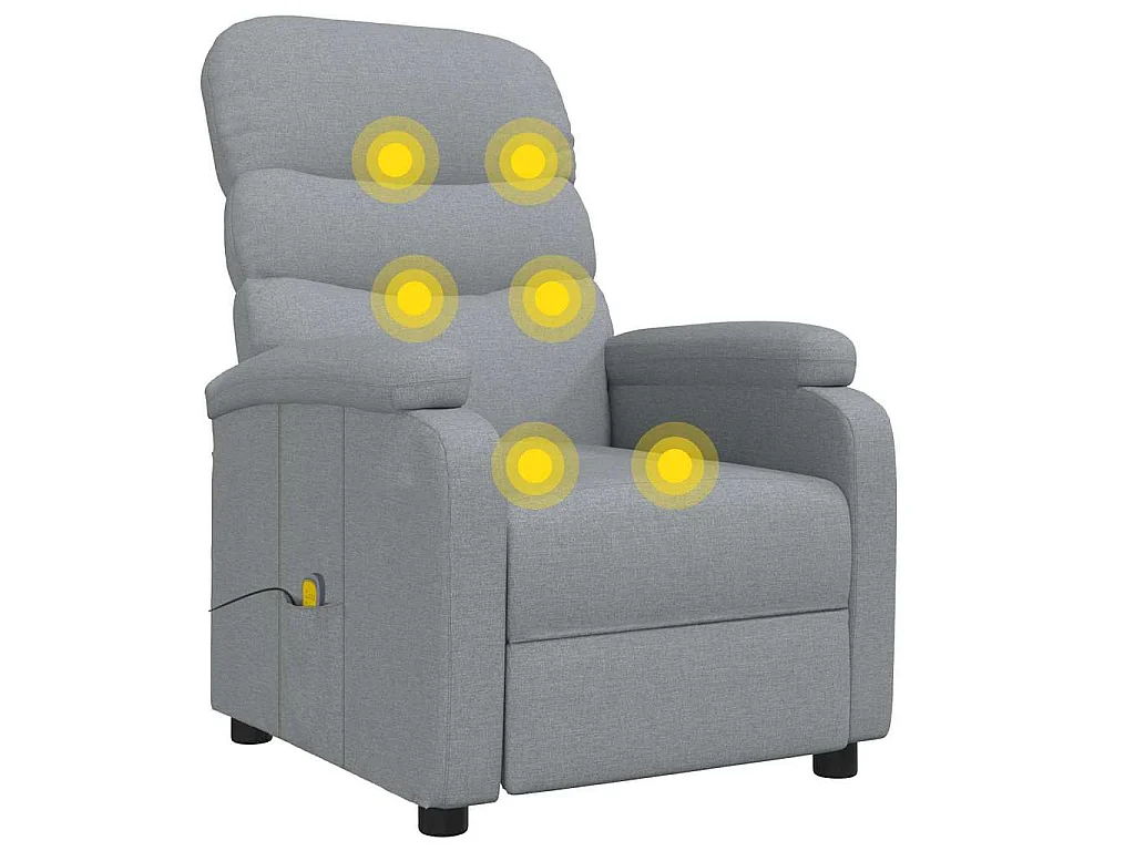 Fauteuil de massage Gris clair Tissu