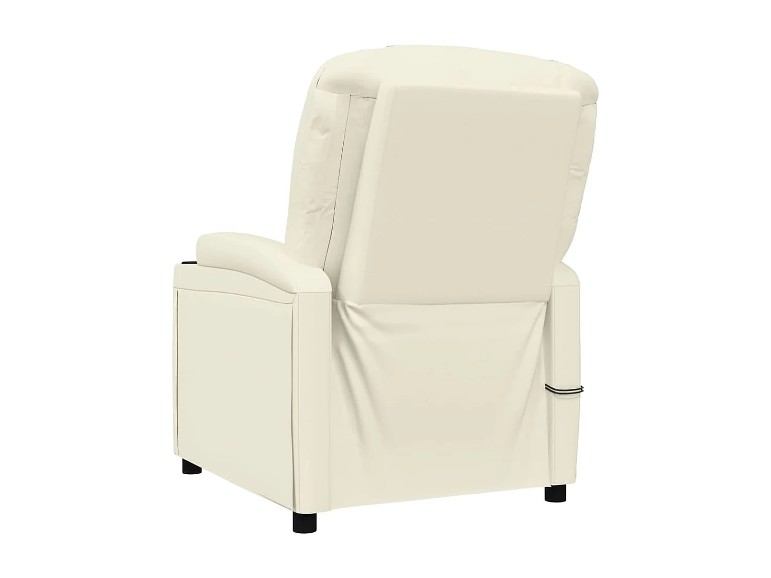 Fauteuil électrique de massage Crème blanc Similicuir