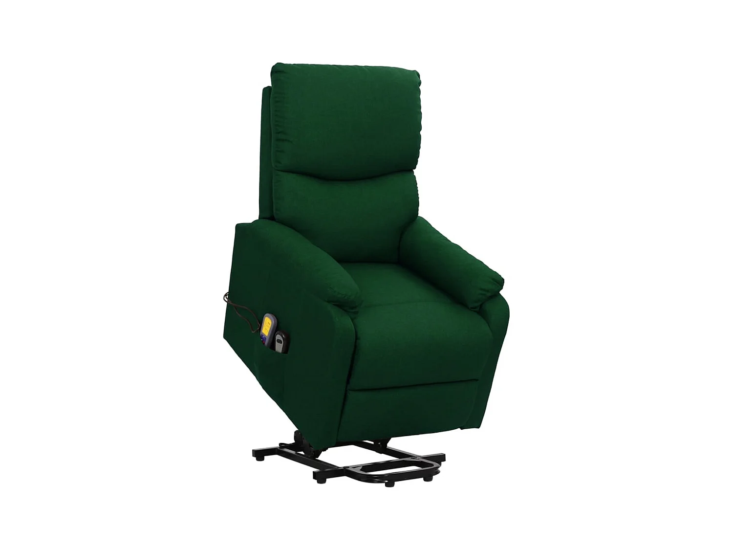 Fauteuil de massage Vert foncé Tissu