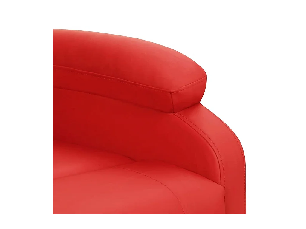 Massagesessel mit Aufstehhilfe Rot Kunstleder
