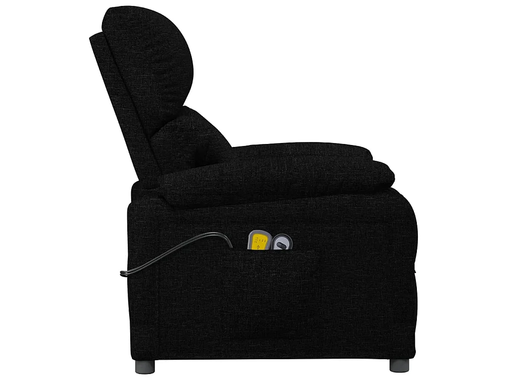 Massagestoel elektrisch stof zwart