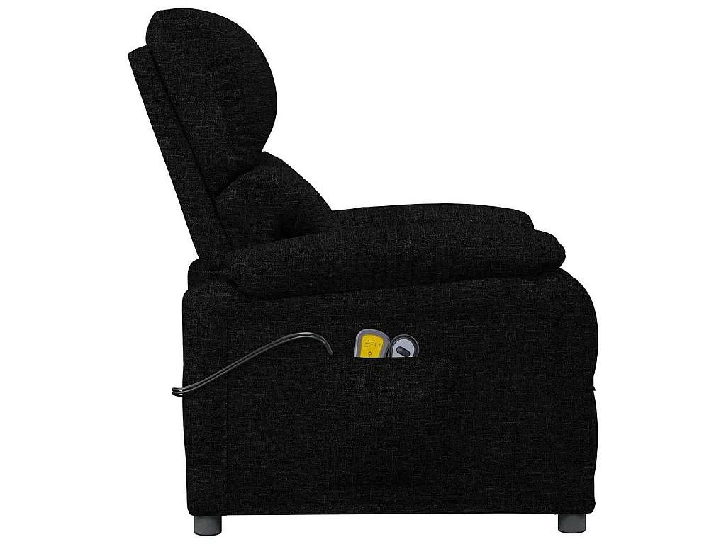 Massagestoel elektrisch stof zwart