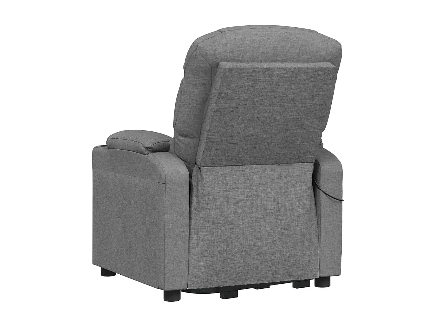 Massagesessel mit Aufstehhilfe Hellgrau Stoff