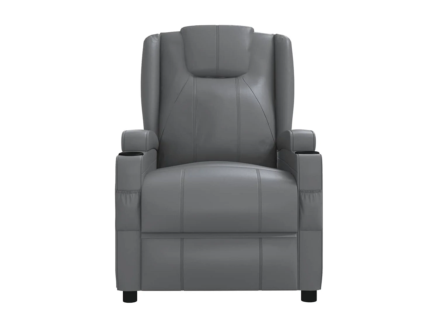 Fauteuil de massage électrique Anthracite Similicuir